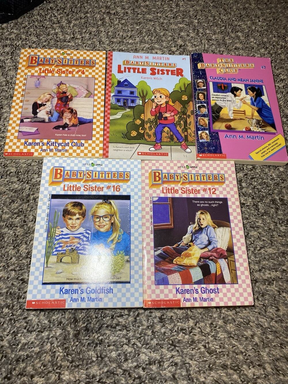 Lot Of 5 Baby Sitters Club Little Sister Karen Books Ann M. Martin